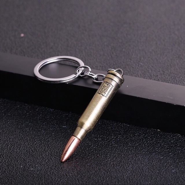 PLAYERUNKNOW BATTLEGROUND PUBG BULLET KEYCHAIN METAL KEYRING