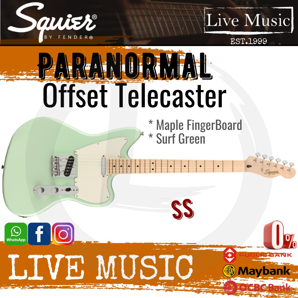 Squier Paranormal Series Offset Telecaster Electric Guitar Surf Green