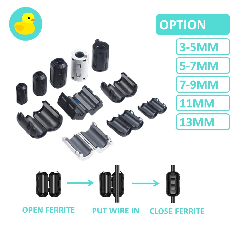 Ferrite Core / Ferrite Bead / Ferrite Ring RF EMI Noise Filter Diameter