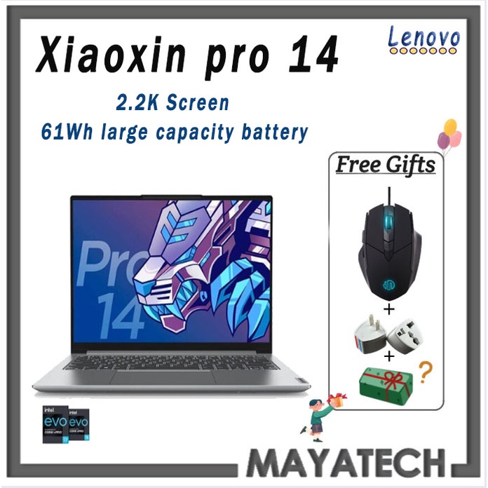 [ 2021 NEW ]Lenovo Xiaoxin Pro 14 /16 Lenovo Laptop R7-5800H / i5-11300H  100%sRGB 2.2K Screen Lenovo Laptop