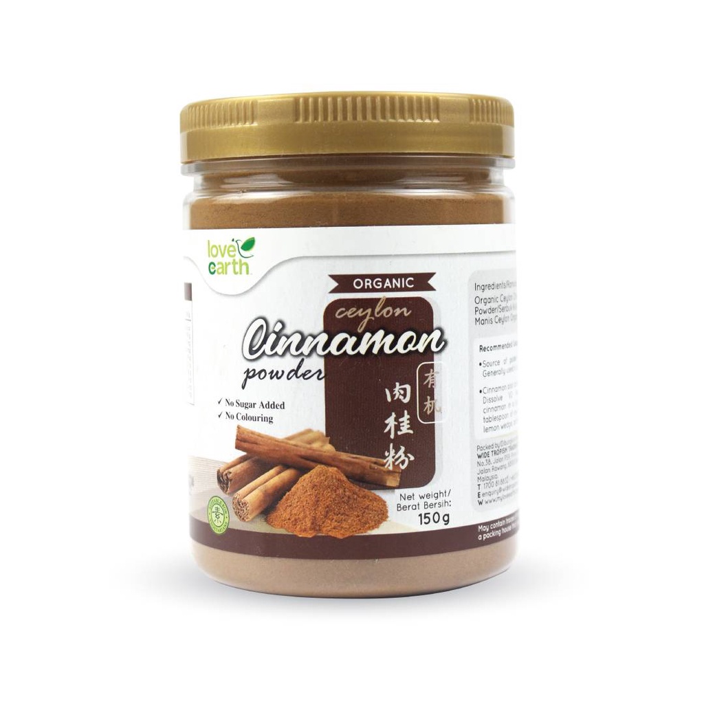 Love Earth Organic Ceylon Cinnamon Powder 150g | Shopee Malaysia