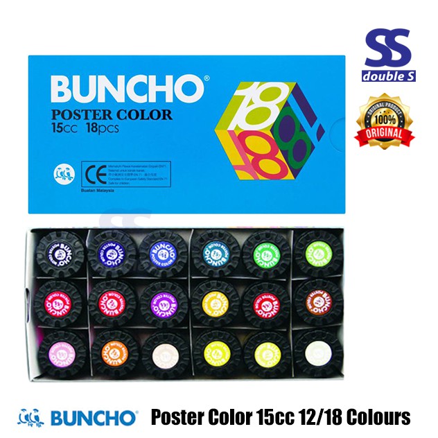 Buncho Poster Color (12 Color/Box)