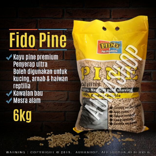 Fido Pine Wood Cat Litter 10L 6Kg Shopee Malaysia