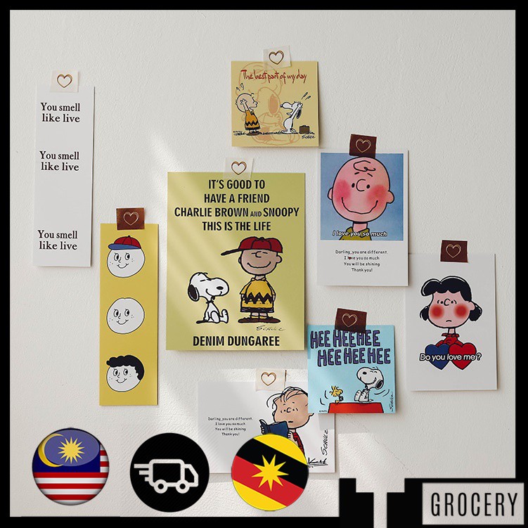 INS Snoopy Poster Postcard Decoration Card (10pcs) | Shopee Malaysia