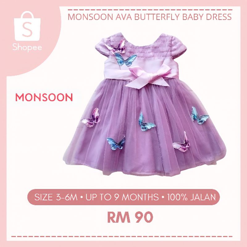 MONSOON AVA BUTTERFLY BABY DRESS Shopee Malaysia