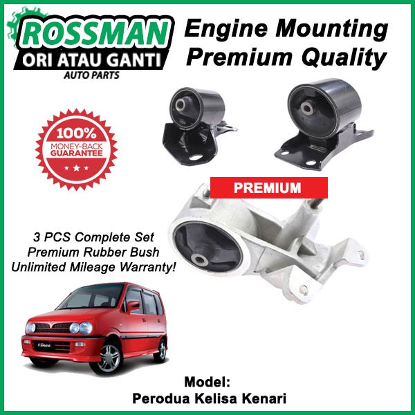 MISUKO PREMIUM ENGINE MOUNTING SET FOR PERODUA KELISA KENARI | Shopee ...