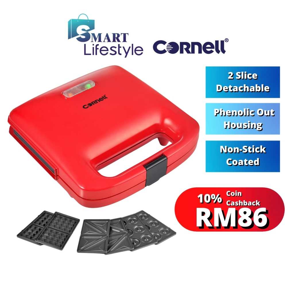 Cornell 3 in 1 Non Stick Snack Maker Donut Waffle CSME1105X Shopee