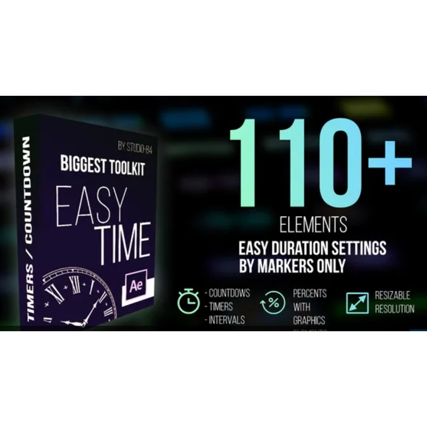 Countdown Timer Toolkit Easy Time After Effects Templates Shopee