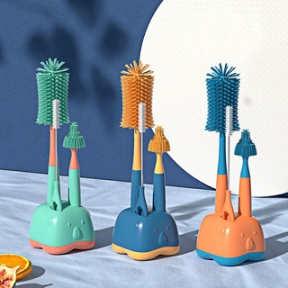 3 PCS 3 in 1 Tiny Bottle Cup Lid Detail Brush Straw Cleaner Tools Water  Bottle Cleaning Crevice Brush for Bottles Carrot Clean Brushes for Nursing