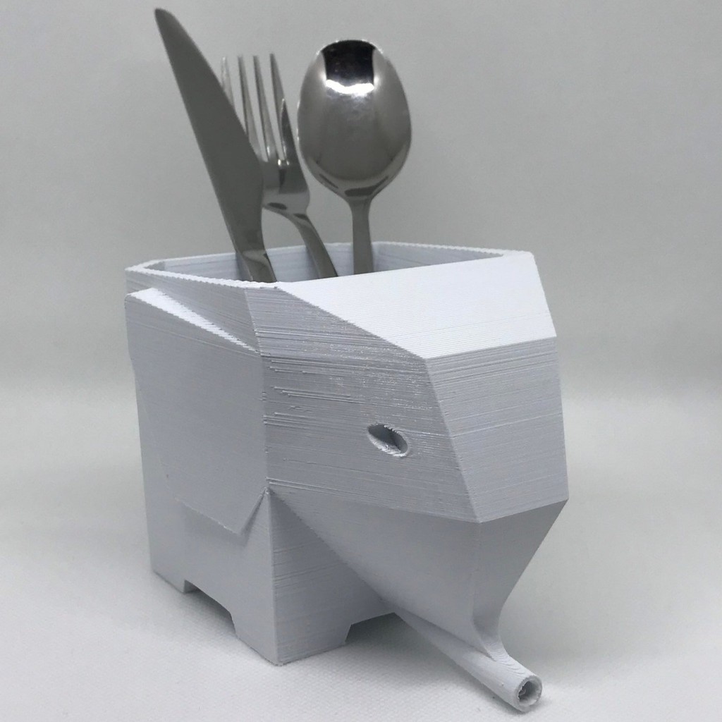 [3D PRINTED] Elephant Kitchen Cutlery Sink Drainer