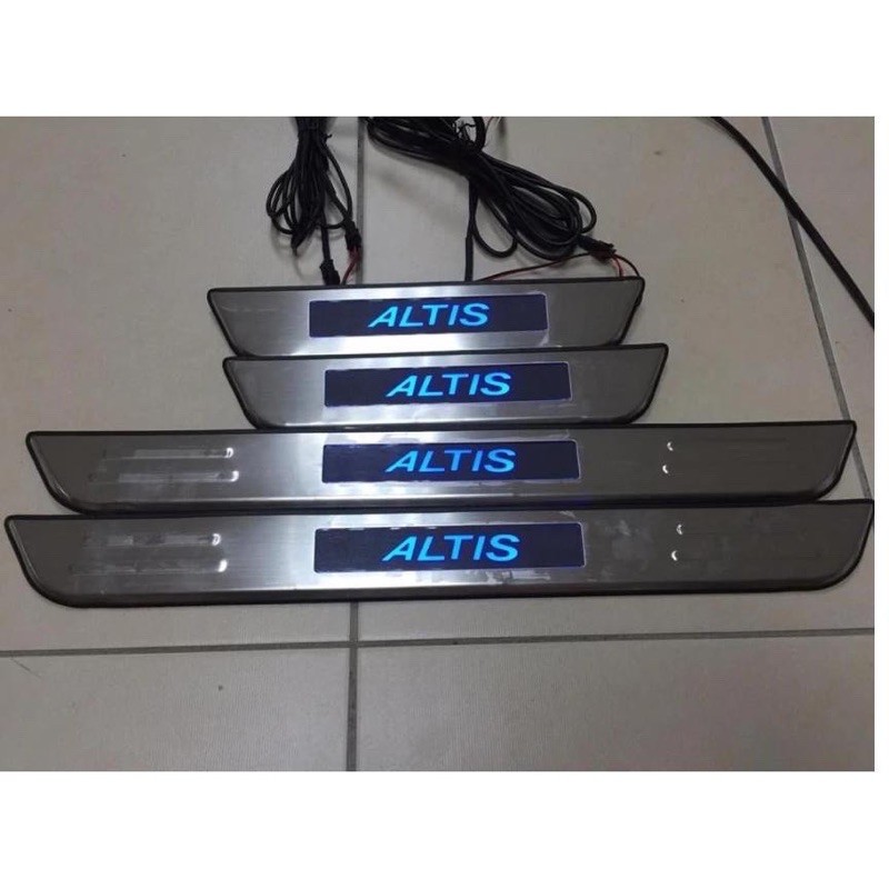 Toyota Altis Side Steel Plate/Door Side Step With Led Blue Shopee