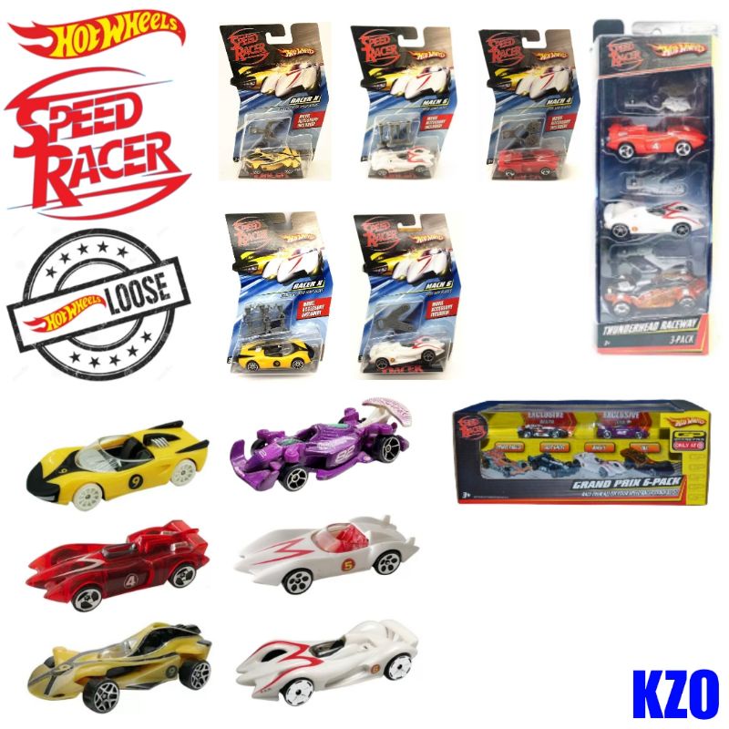 Hot Wheels Mach 4/Mach 5/Mach 6/Racer X Speed Racer 1/64 LOOSE Without  Accessories Good Conditions For Display 9/10