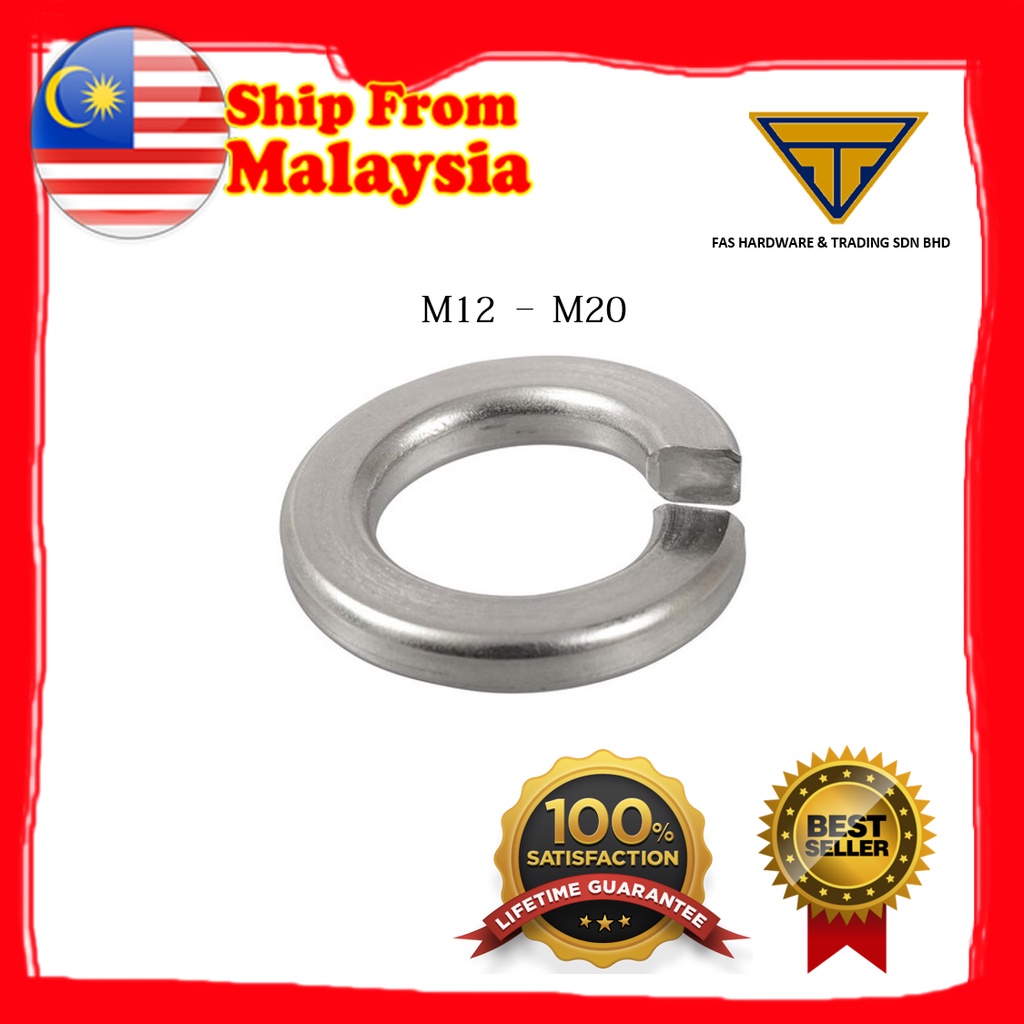 SPRING WASHER STAINLESS STEEL SS304 SPRING WASHER M12 M20