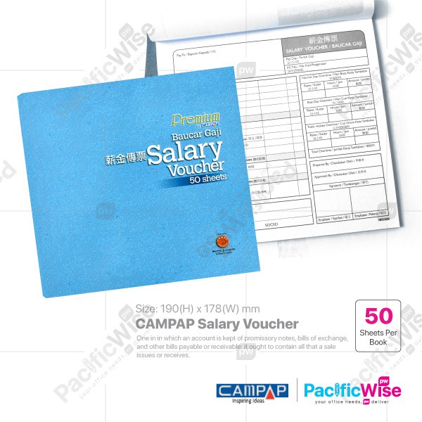 CAMPAP Salary Voucher/Pay & Receive Book/Buku Baucar (50's/Book