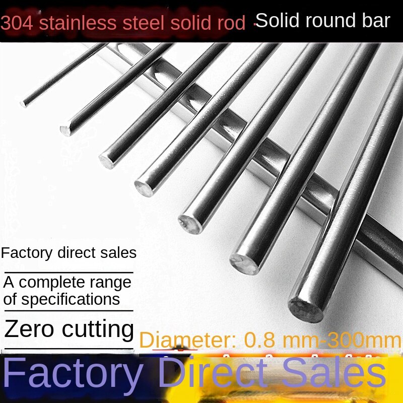 304 stainless steel solid bar Round bar Silver Round Bar diameter 0.8