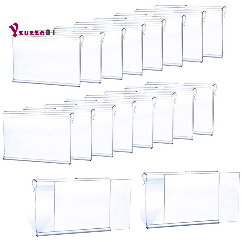 50Pcs Clear Plastic Label Holder Price Tag, Shelf Label Clip Removable ...