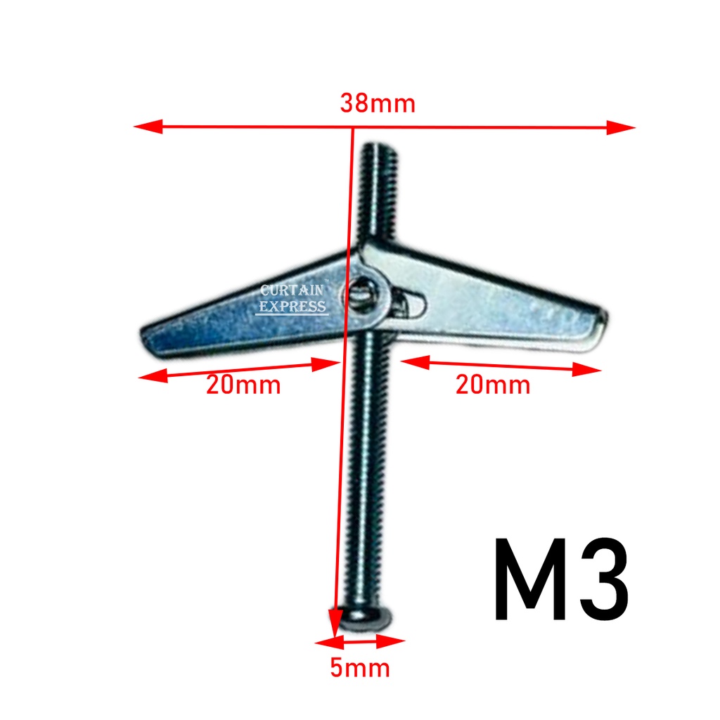 (5pcs) Butterfly Wallplug / Spring Toggle Bolt / Ceiling Wallplug