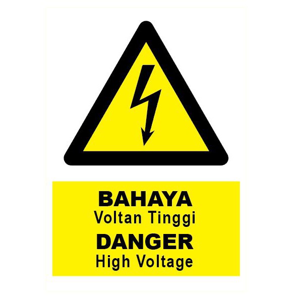 Danger High Voltage Sticker Bahaya Voltan Tinggi Sticker 危险高压贴纸 Sign