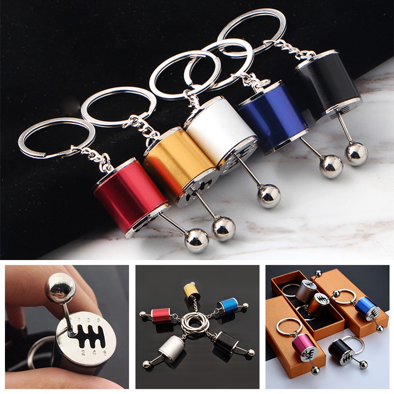 Car Gear Box Keychain For Men Women Imitation 6 Speed Manual Car