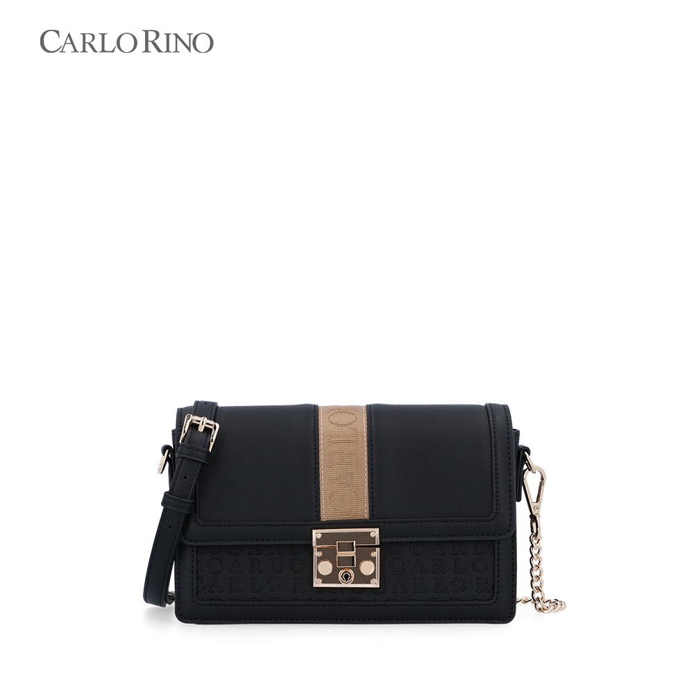 Carlo Rino Black Logogram Crossbody | Shopee Malaysia