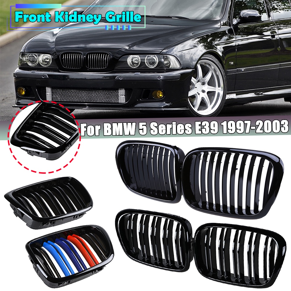 Car Front Hood Kidney Grille Grill Single Dual Slat For BMW 5 Series ...