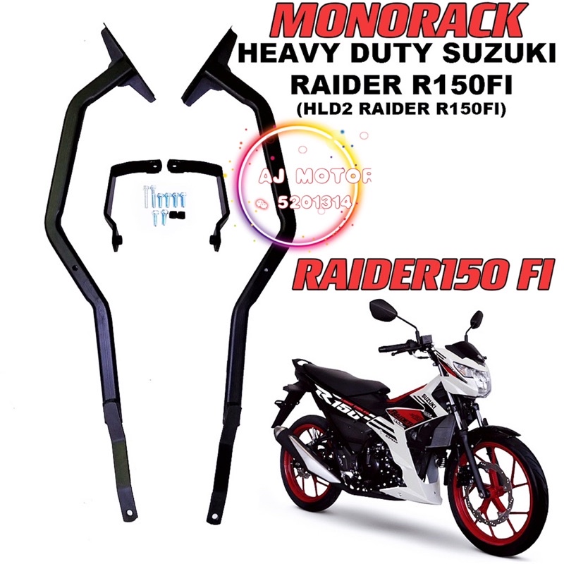 SUZUKI RAIDER150 R150 FI RACK-2 MONORACK HEAVY DUTY RAIDER-150 TAPAK J ...