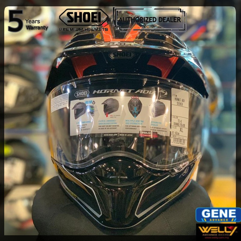 SHOEI Hornet ADV Seeker TC 8 Black Orange Top Performance Sport