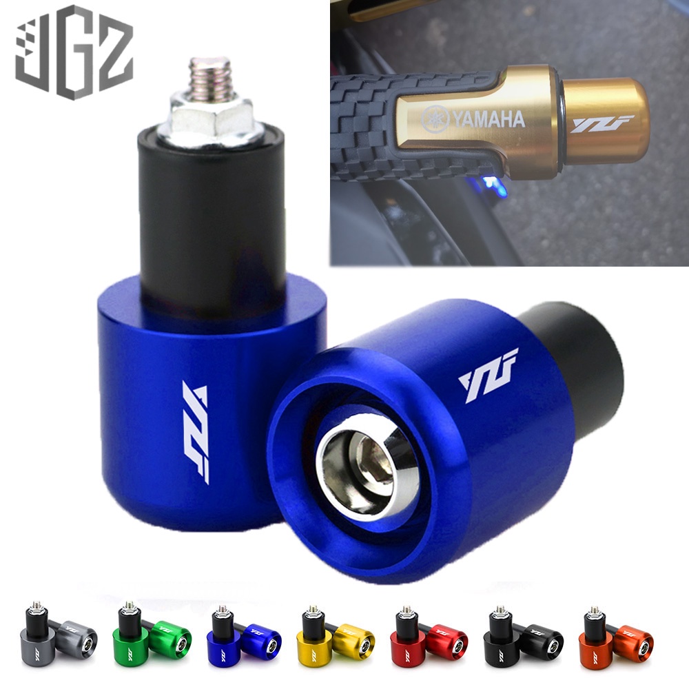 CNC Aluminum Handle Bar End Grips For Yamaha YZF R1/R1M/R1S 1998-2024 - Black/Red/Blue Options