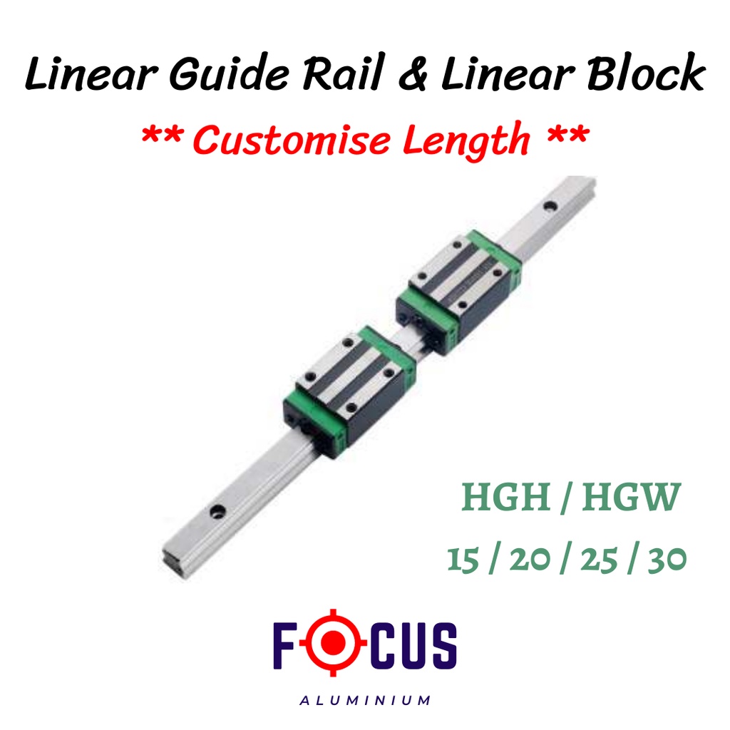 🇲🇾 HGH HGW Linear Guide Rail Linear Block HGH15 HGH20 HGH25 HGH30 HGW15