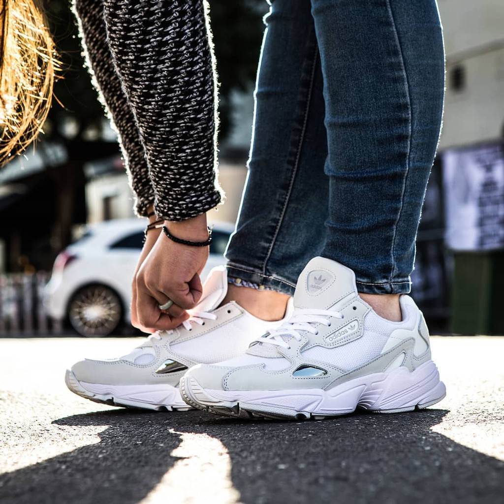 Adidas Falcon W Light Grey White Shopee Malaysia