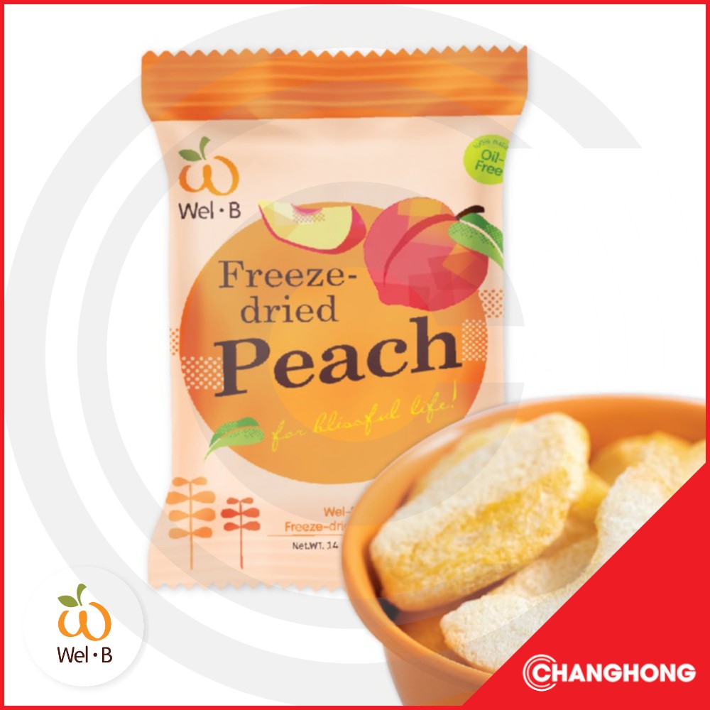 Wel-B Freeze Dried Peach Fruit Snack 14g (1 pack) | Shopee Malaysia