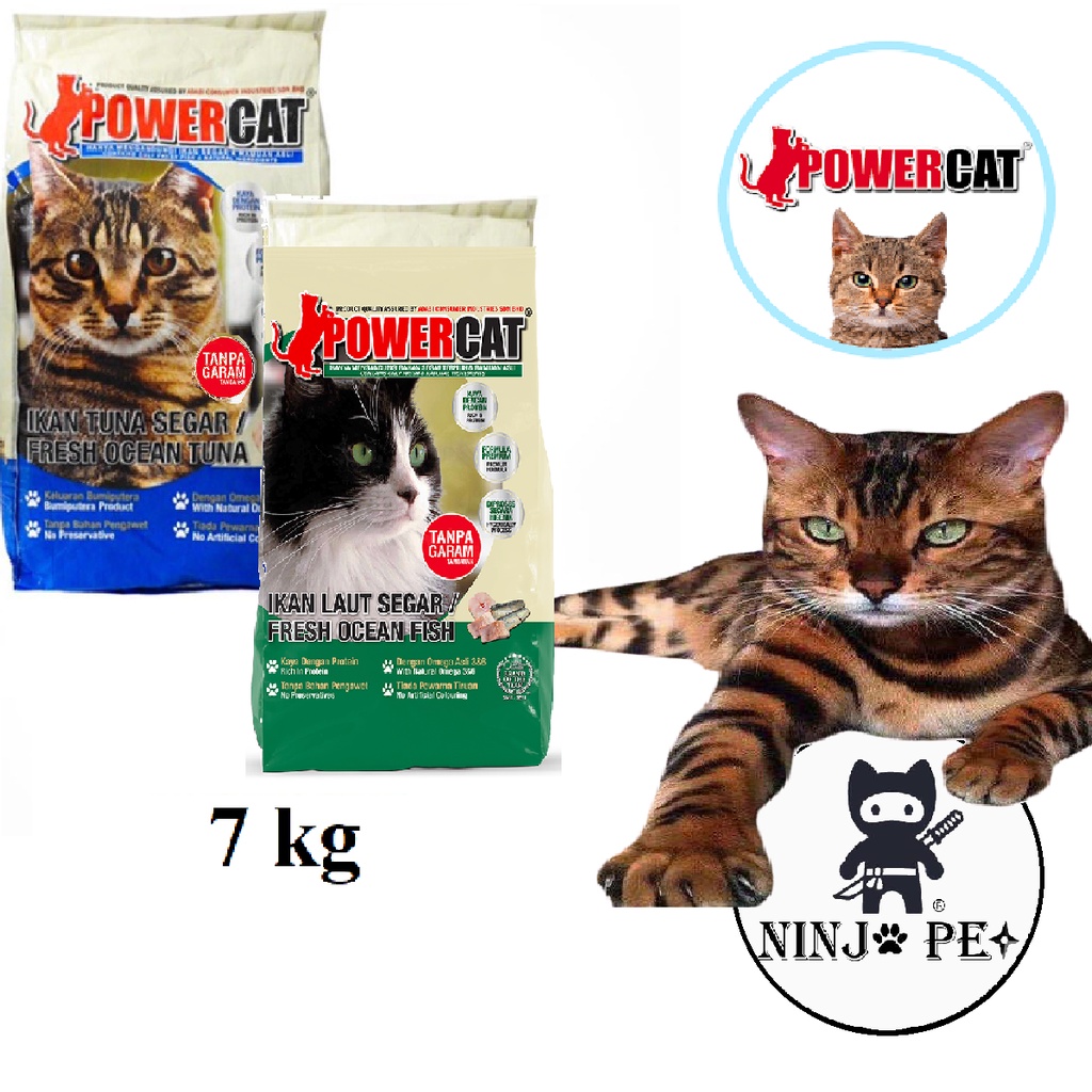 POWERCAT FRESH OCEAN TUNA / OCEAN FISH CAT FOOD MAKANAN KUCING 7KG