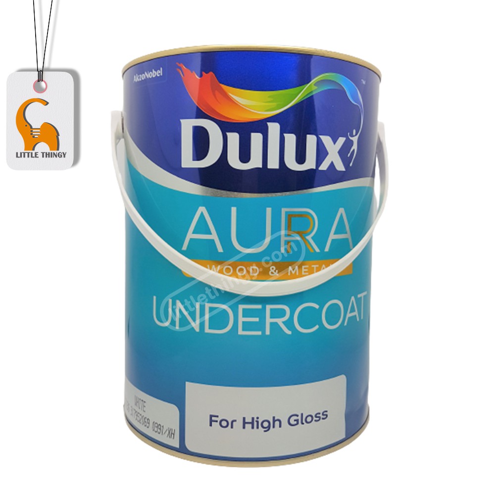 5L Dulux White AURA Undercoat For Metal & Wood and Masonry A545101 ICI