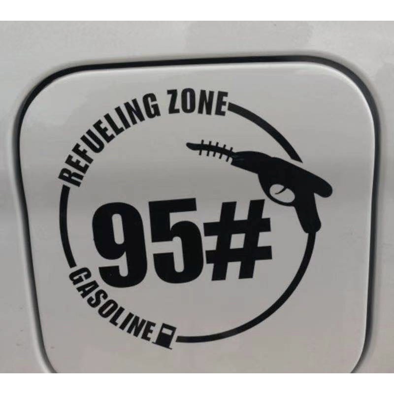 car sticker petrol cover cap Ron 95 sticker gasoline fuel tank stiker ...