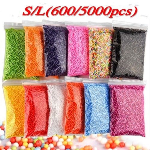 Lots Colors Craft Polystyrene Styrofoam Filler Foam Mini Beads Balls ...