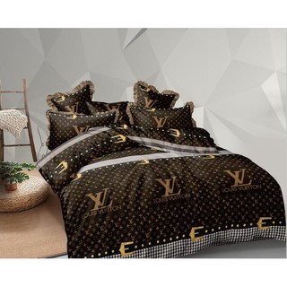 NEW HOTEL Cadar Kain Sejuk Lembut Branded Luxury Premium LV Channel Gucci  Single Queen Bedding Bedsheet With Pillow Cover