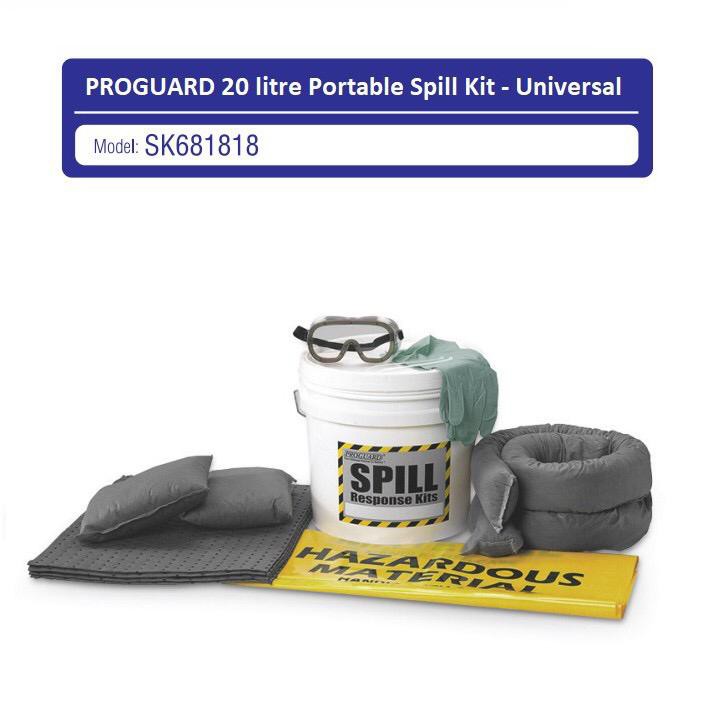 PROGUARD | 20 LITER UNIVERSAL PORTABLE SPILL KIT SPILL CONTROL SK291919 ...