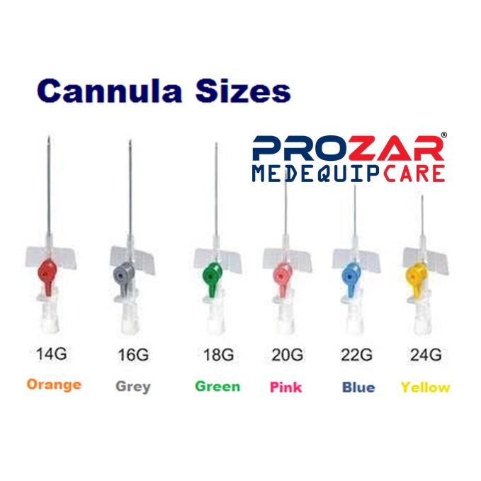 IV CANNULA CATHETER BUTTERFLY NEEDLE SIZE 16G,18G,20G,22G,24G1PC