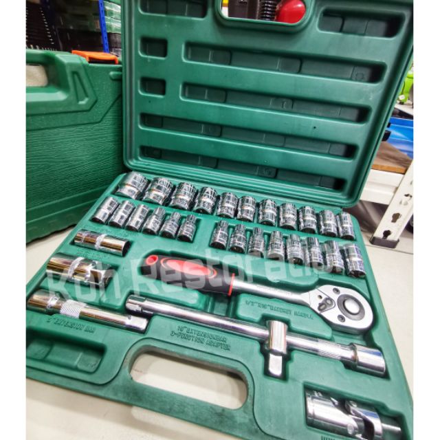 32 Pcs Ratchet Box Socket Set Box Set Spanner Set | Shopee Malaysia