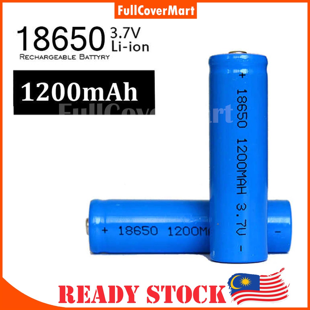 (BAT2) (1 UNIT) Rechargeable Li-Ion 18650 Lithium Battery Kepala Tajam ...