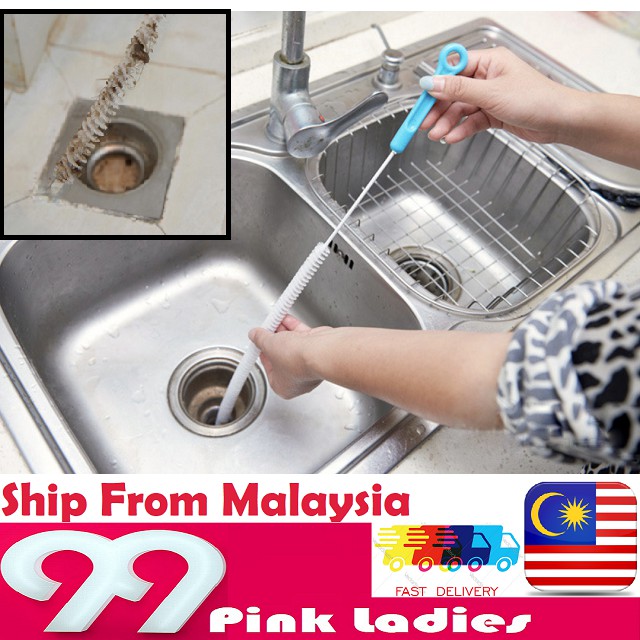 Pipe Cleaning Brush Sewer Dredger Sink Overflow Drain Kitchen Tool ...