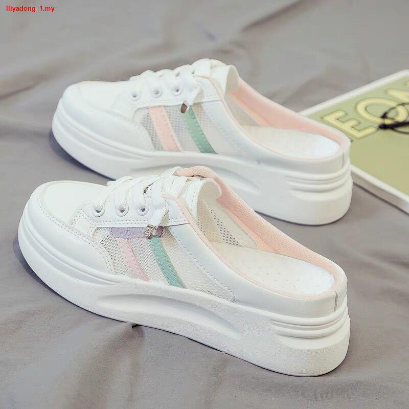 [Ready Stock] 2022 Summer New Style White Shoes Women's Thick-Soled ...