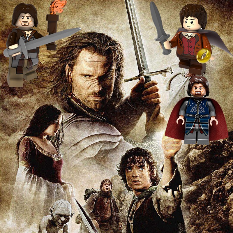 Compatible with Leging Minifigures Aragorn Frodo Ringwraith King Yazneg ...