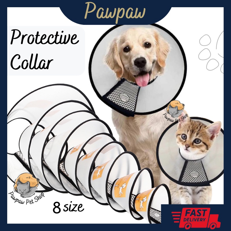 Pawpaw Pet E Collar Protective Dog Cat Collar Elizabeth Neck Cover Cone