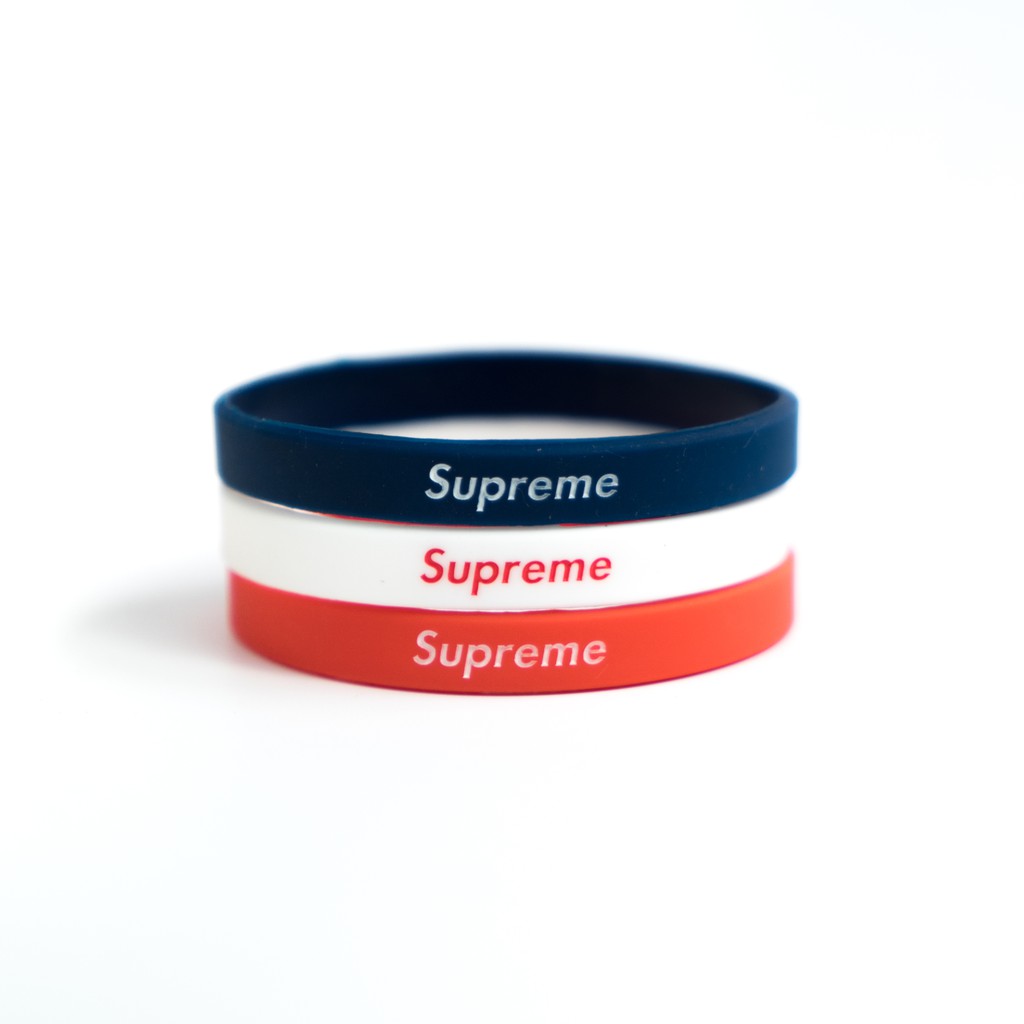 Supreme hotsell rubber bracelet