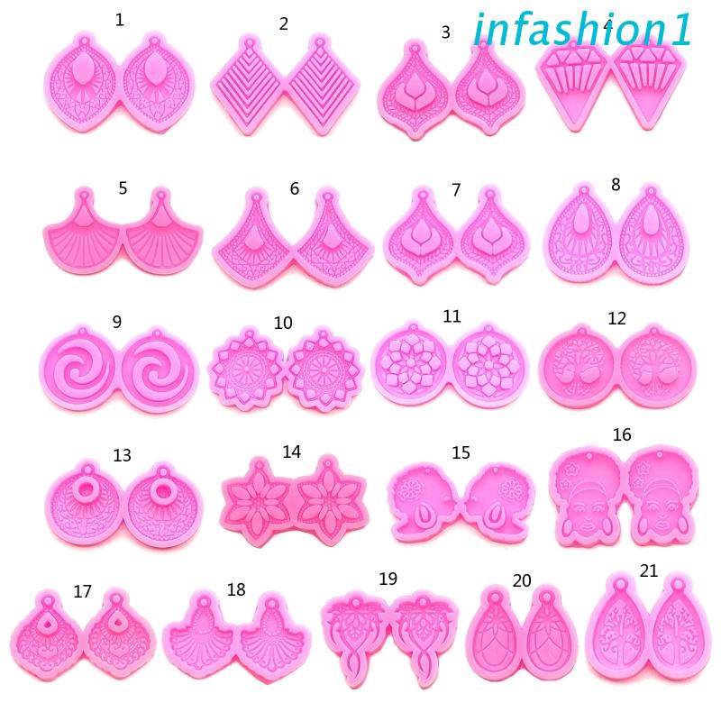 Halloween Earrings Mold Epoxy Resin Silicone Molds DIYs Skull Pendant Earring Mold Keychain Epoxy Resin Jewelry Making