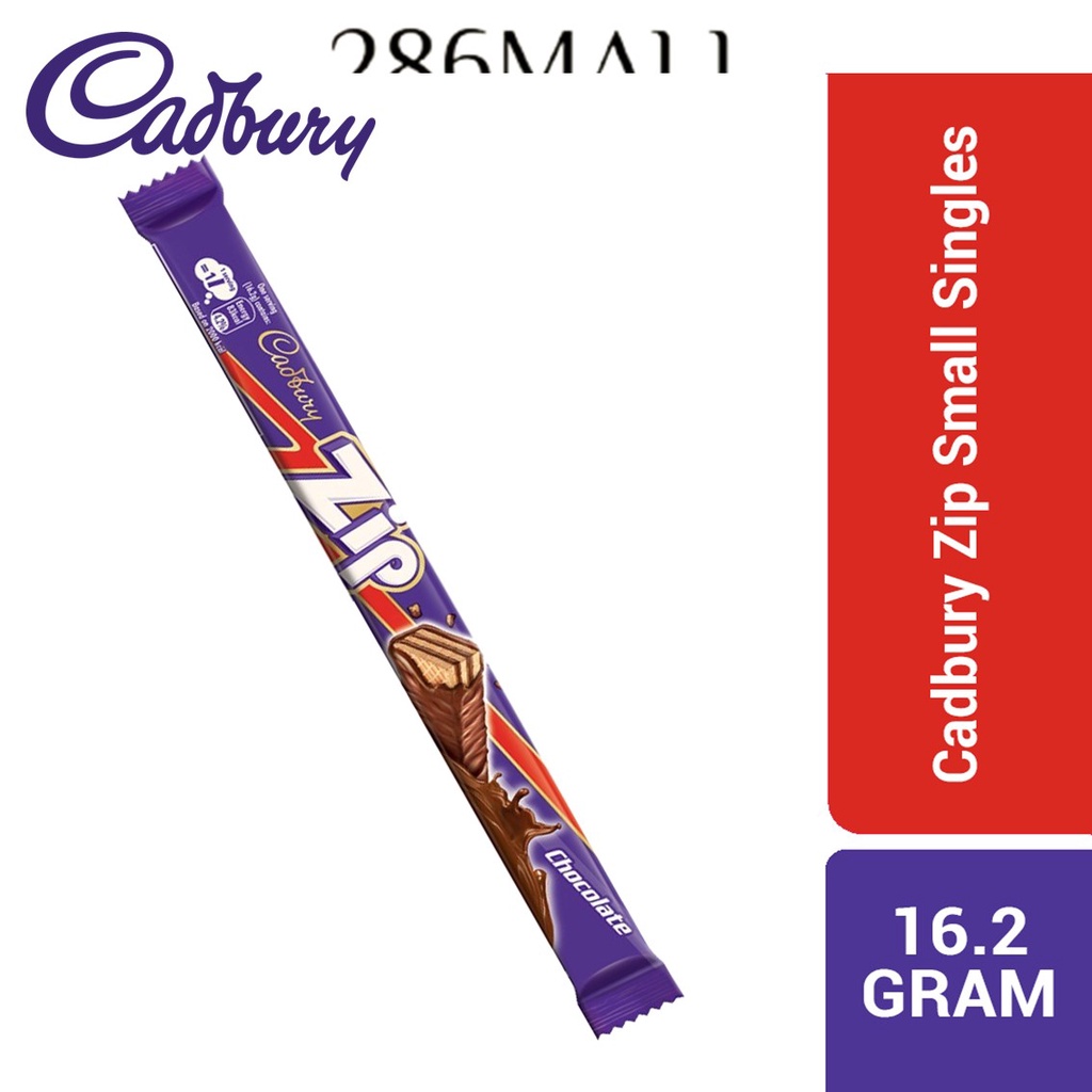 Cadbury Zip Chocolate Flavoured Small Singles 162g 286mall