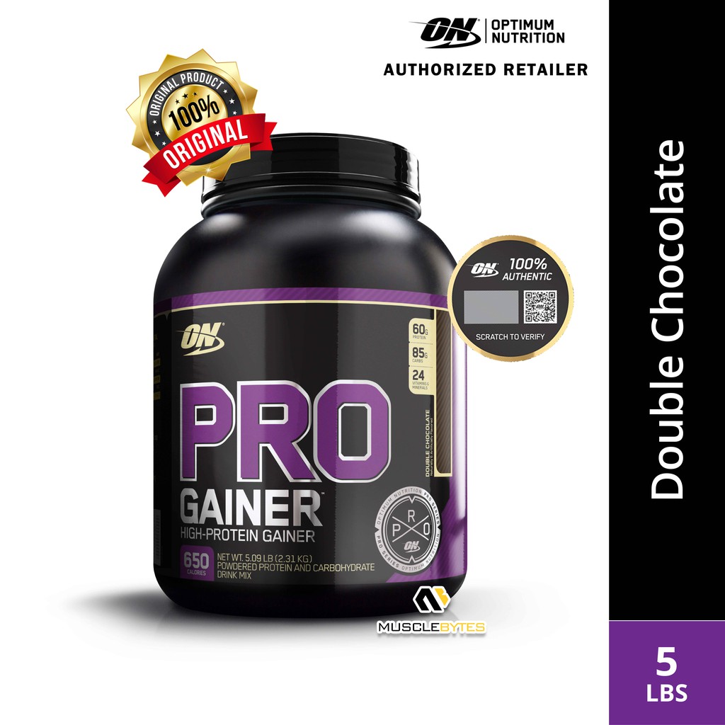 Optimum Nutrition, Pro Gainer Protein Powder, 60 g Protein, Double  Chocolate, 5.09 lb, 14 Servings 