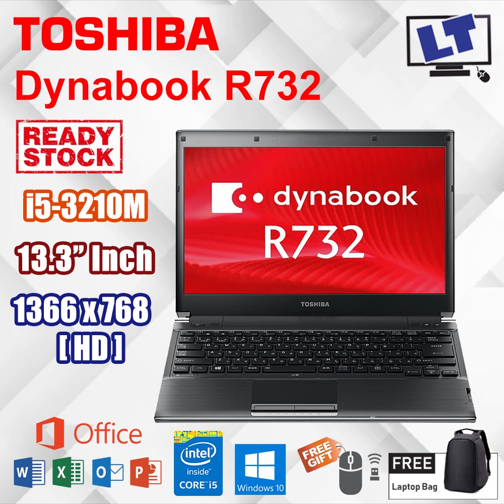 Toshiba Dynabook R732 i5-3rd Laptop (refurbishe) | Shopee Malaysia