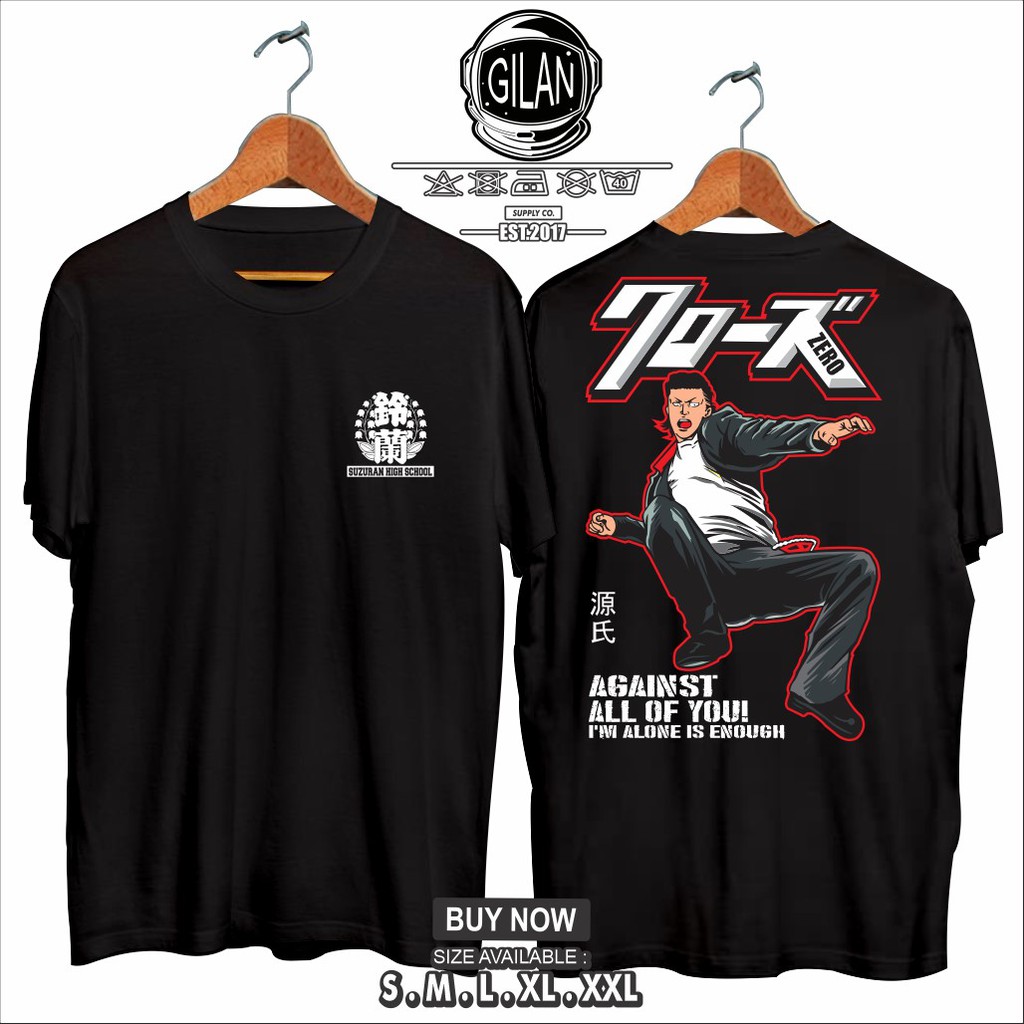 Anime CROWS ZERO GENJI TAKIYA SUZURAN HIGH SCHOOL T-Shirt - SAKAZUKI |  Shopee Malaysia